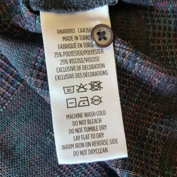 XL Robert Graham Long Sleeve Classic Fit Henley Navy Heather see close-up - Picture 5 of 5